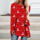 thumbnail image 2 of Camiseta de manga larga con cuello redondo y estampado navideño para mujer Pompotops qwe24309, 2 of 5