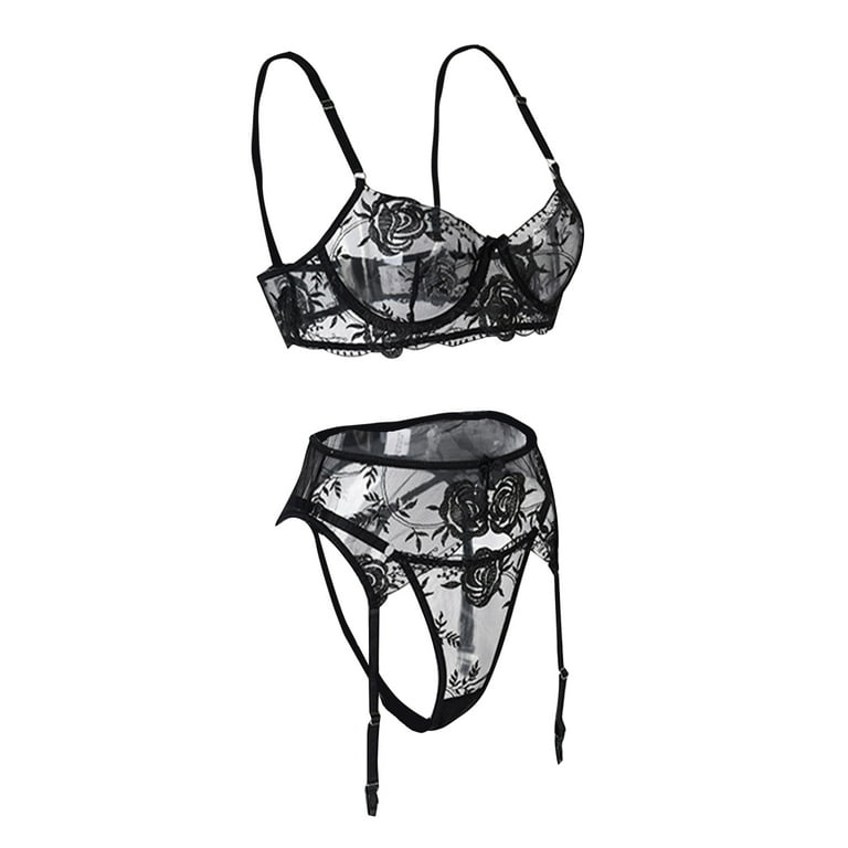 Generic Women's Lace Special Moment Black Tanga Lingerie Bra Panty Set  (black) at Rs 229.00, Gingee