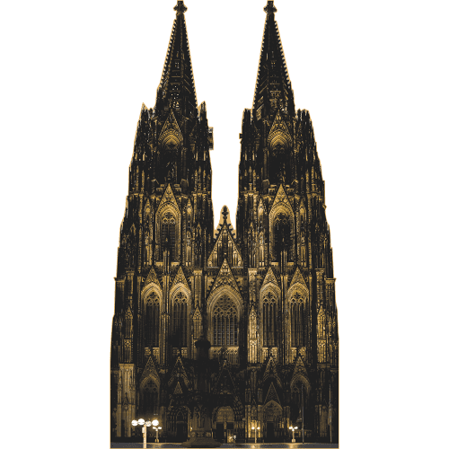 H13624 Cologne Gothic Cathedral Germany Cardboard Cutout Standee Standup