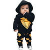 Newborn Baby Boys Toddler Hooded Tops +Long Pants Outfits Set Clothes 80