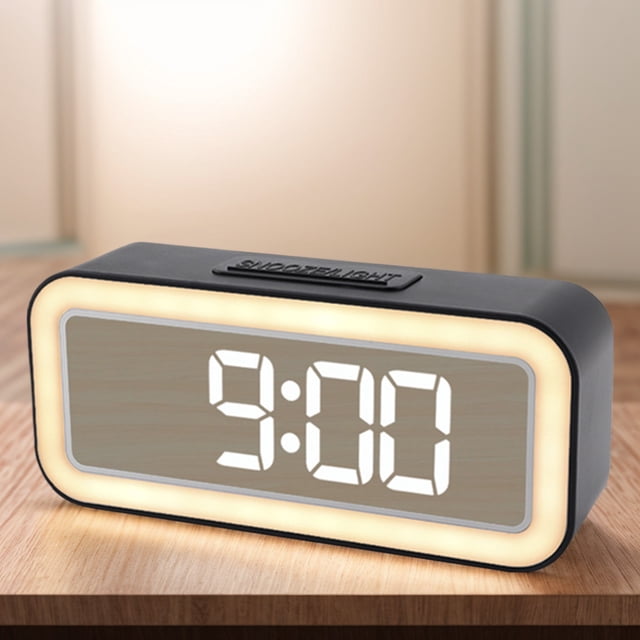 Reloj despertador digital con luz nocturna reloj de mesa mesita de noche reloj de escritorio para el hogar y el dormitorio