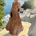 thumbnail image 2 of DPTALR Robe d'Été Décontractée Sans Manches Col Rond Imprimé Robe Longue à Fermeture Éclair pour Femmes, 2 of 8