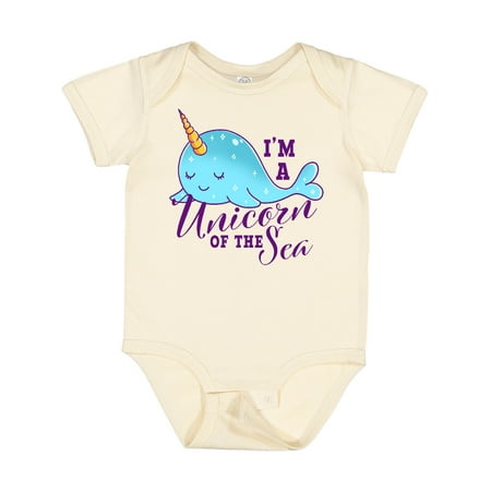 

Inktastic Cute Narwhal I m a Unicorn of the Sea Gift Baby Girl Bodysuit