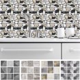 thumbnail image 1 of Gwong Decoración hogareña 10 unids 10/15 / 20cm Tile Wall Etiqueta de pared Mural Cocina Comedor Baño DIY Decoración Gwong 21047476, 1 of 7