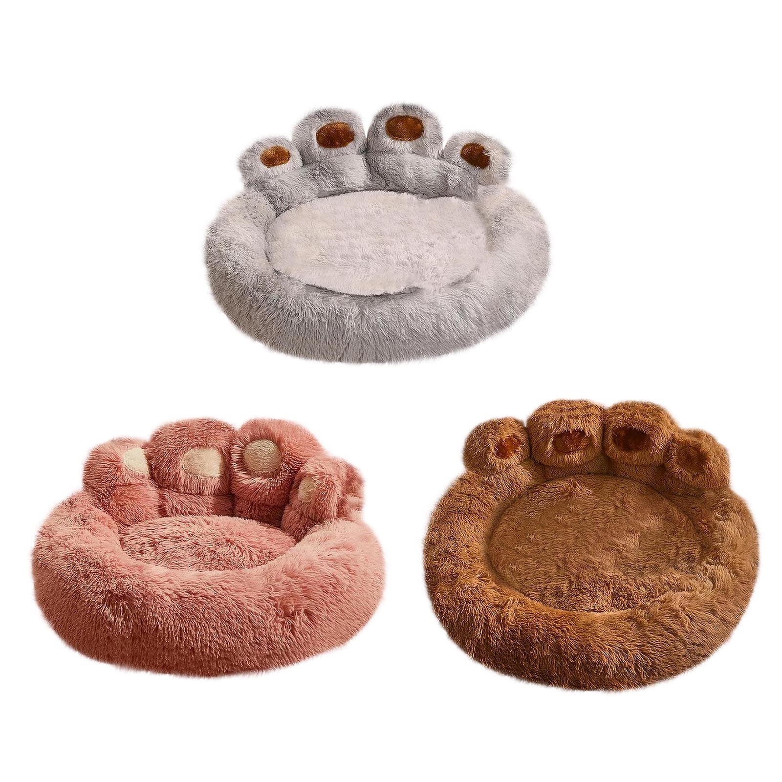Apmemiss Clearance Dog Bed Cat Pet Sofa Cute Shape Comfortable Cozy Pet Sleeping Beds for Small, Medium, and Large Dogs and Cats, Soft Fluffy Faux Fur Cat Cushion Dog Bed, Pink, 23.6 Inch