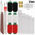 thumbnail image 3 of 37Pcs Big Eye Steel Sewing Needles Kit,Stainless Steel Needles for Hand Sewing-Kit with Thread Ripper,Threads and Thimbles,Threader and Needle Repair Set for Hand Sewing, 3 of 7