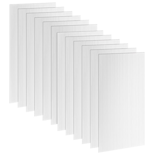 Outsunny Polycarbonate Greenhouse Panels UV Protected 12 Pack, Clear
