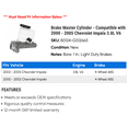 thumbnail image 2 of Brake Master Cylinder - Compatible with 2000 - 2005 Chevy Impala 3.8L V6 2001 2002 2003 2004, 2 of 2