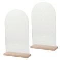 thumbnail image 4 of LEORX 2Pcs Wood Base Acrylic Earring Display Rack Elegant Jewelry Organizer for Home Use, 4 of 8