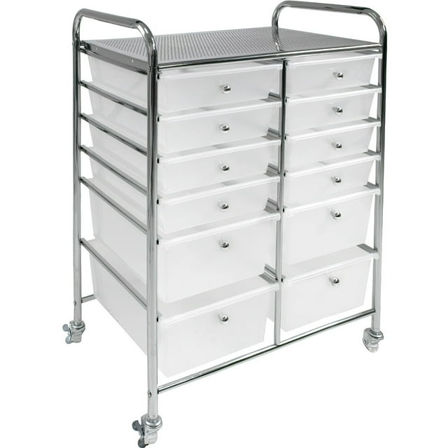 Carrito Organizador Auxiliar Nanofort 12 Cajones Multiusos Cocina Oficina