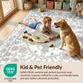 thumbnail image 4 of Design&I 8'x10' Washable Area Rug Snag-Free Oushak Inspired Central Emblem With Trailing Vine Scroll Accents for Dining Room, Large Office, Lounge, 4 of 7