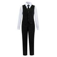 thumbnail image 2 of Boy's 5 Piece Suit Set with Pants Vest Shirt Tie and Jacket Wedding Suits, 2 of 5