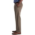 thumbnail image 2 of Haggar Men's Iron Free Premium Khaki Classic Fit Flat Front Expandable Waist Casual Pant Regular and Big & Tall Sizes Standard 32W x 32L Toast, 2 of 6