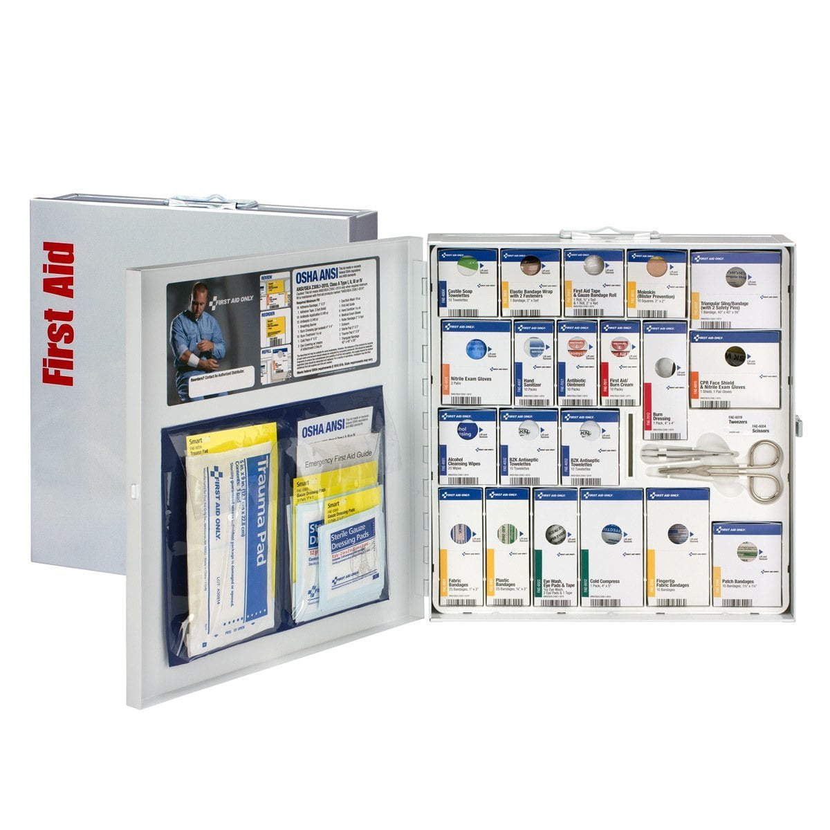 First Aid Only Wall Mountable First Aid Kit, 202 Piece