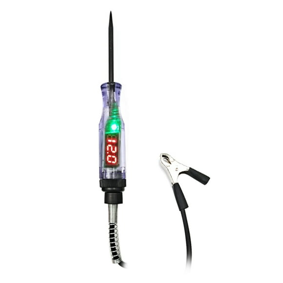 yeacher 6 V 12 V 24 V Portable Car Automotive Electric Digital Display Circuit Tester Car Truck Circuit Probe Test Pen Automotive Test Light Tester with 1.2M Wire