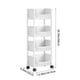 thumbnail image 3 of Estante de Almacenamiento de Plástico Extraíble | Carrito de Escritorio Móvil con Ruedas | Organizador de Estantería Pequeña de Varios Niveles | Plástico Abs Duradero | Almacenamiento Versátil para D, 3 of 6