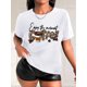 thumbnail image 1 of Camiseta informal de moda para mujer con estampado de leopardo y té con leche de castañas - Cuello redondo, manga corta, algodón, lavable a máquina, ideal para primavera y verano | Camiseta de cuello, 1 of 7
