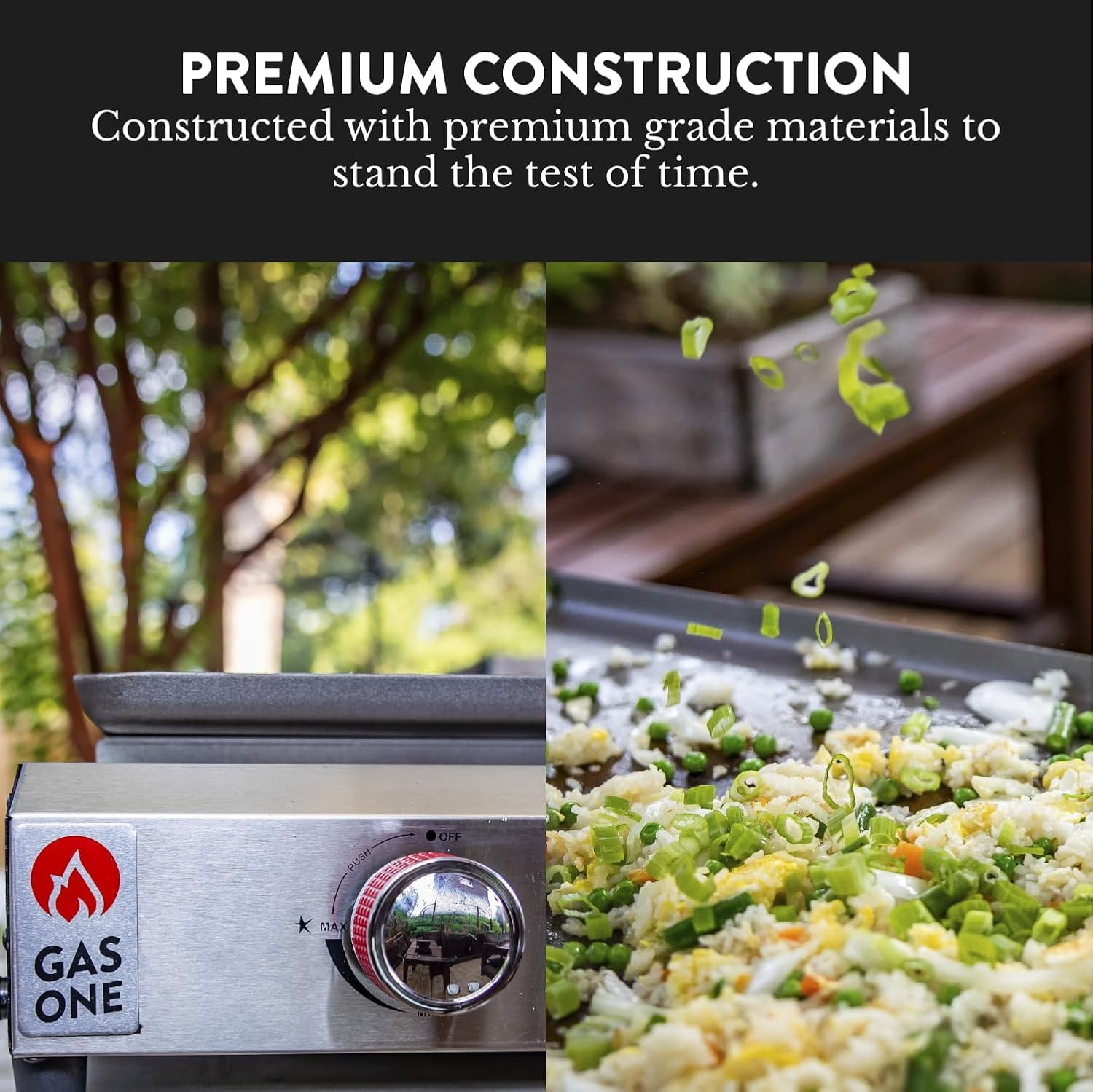 GasOne Stainless Steel Portable Outdoor Gas Grill Pan