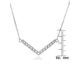 thumbnail image 5 of ELYA Women's Polished Cubic Zirconia Chevron Steel Necklace - 18", 5 of 5