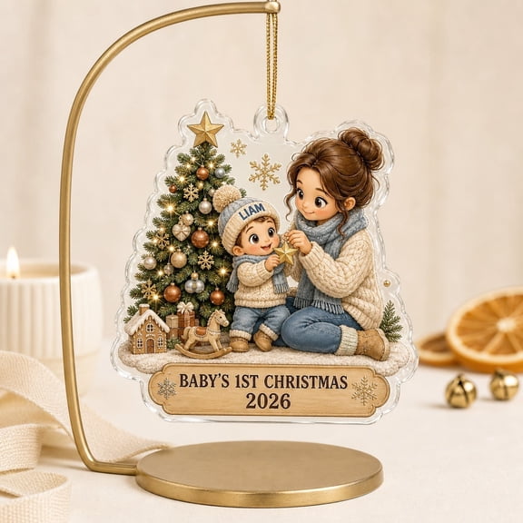 Ornament Mother and Son First Christmas Acrylic Tree Decor Keepsake