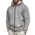 thumbnail image 4 of Bainana Men'S Zip Up Hoodie Long Sleeve Trendy Zipper Hoody Solid Color Hooded Shirts Party Wear Fall Outfit Size S, 4 of 7