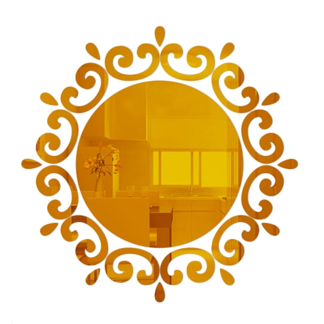 Pegatinas de pared de espejo de lámpara de cristal 3D extraíble DIY papel tapiz de acrílico calcomanías de decoración de habitación en casa Scienceny JJ21047-02