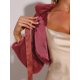 thumbnail image 5 of CHAQUETA CROP DE FALSO PELO PARA MUJER INSPIRADA EN CHIC, CON LAZO EN LA PARTE DELANTERA, ABRIGO FLUFFY EN ROJO VINO, 5 of 6