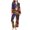Multicolor, variant on Tnhcen Holiday Festive 2-Piece Santa Claus Print Pajamas Women's Winter Button Lapel Long Sleeve Set Christmas Casual Nightwear Home Clothes Pjs S-2XL