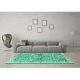 thumbnail image 3 of Ahgly Company Indoor Rectangle Animal Turquoise Blue Traditional Area Rugs, 2' x 4', 3 of 4