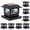 Black, variant on GreenLighting Cubism Fence Solar Lights - Outdoor Solar Post Lights - 4x4 Post Caps and Solar Deck Post Lights - LED Solar Post Cap Lights for 4x4 5x5 Posts (White, 8 Pack)