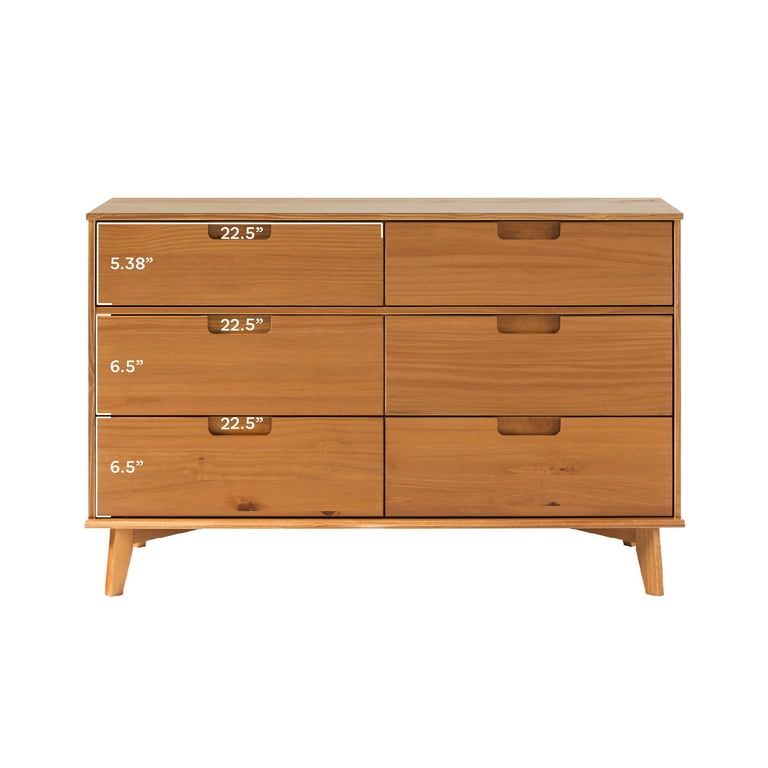 Caramel 6 drawer dresser discount
