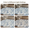 thumbnail image 7 of ODIKA 8'x10' Washable Area Rug Motif Border Sage That Couch Costal Abstract Brushstroke Wave Playful Expressive for King Size Bedroom Under Bed, Master Suite, Non-Shedding, Easy Care, 7 of 7