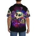 thumbnail image 5 of Fotbe Mushrooms and Skull print Short Sleeve Button Down Shirts for Men Casual Summer Beach Wrinkle Free Shirt-Medium, 5 of 7