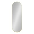 thumbnail image 2 of Kate and Laurel Rollo Midcentury Capsule Wall Mirror, 16 x 48, Gold, Decorative Full Length Oval Mirror for Wall, 2 of 7