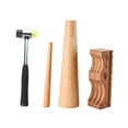 thumbnail image 2 of FashionCha Wooden Swage Block Set Forming Bending Tool Groove Tool Professional for Jewelers Bracelet Jewelry Making Tools Rubber Gavel, 2 of 8