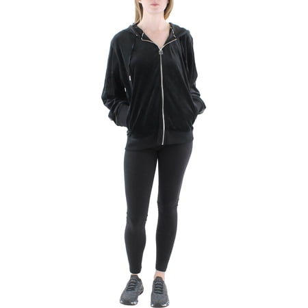 Calvin Klein Womens Plus Velvet Logo Zip Hoodie