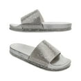 thumbnail image 2 of Dakaela Womens Platform Sandals Rhinestone Slip on Slide Sandal Open Toe Beach Walking Slipper Shoes, 2 of 6