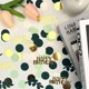 thumbnail image 4 of Feliz cumpleaños cumpleaños, decoración de mesa cumpleaños verde, confeti dorado, 4 of 4