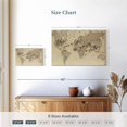 thumbnail image 3 of Elephant Stock The World Is Your Oyster Map Wall Art - Horizontal Canvas Wall Art - Living Room Wall Decor - Map Canvas - Brown And Gray Decor - 12" x 8", 3 of 6