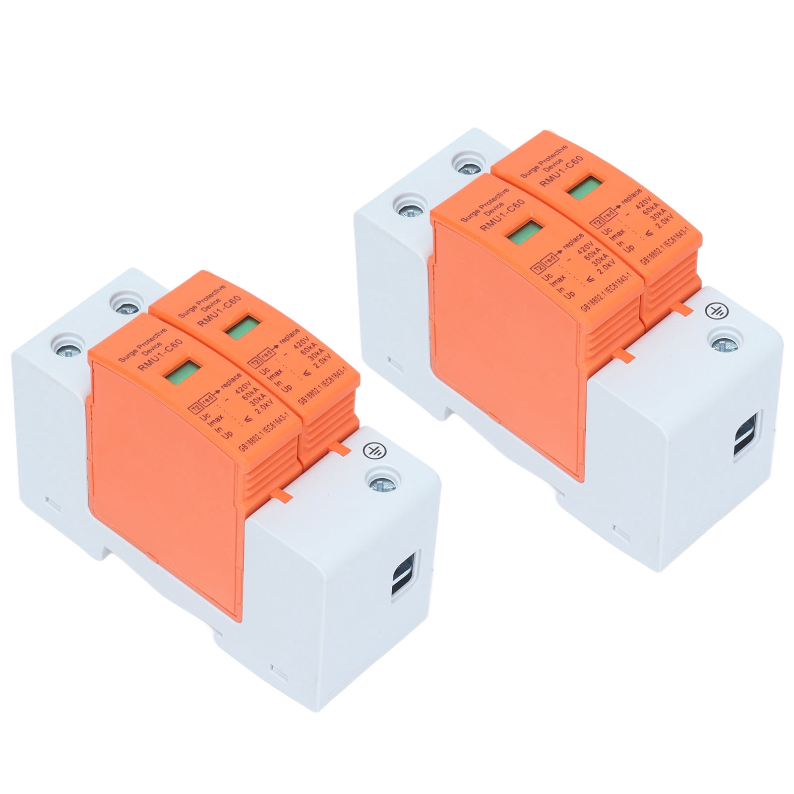 SPD Surge Protective Devices, 2Pcs AC Photovoltaic Surge Protector SPD Surge Protective Devices AC Voltage Surge Protector Home, Surge Protectors
