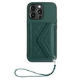thumbnail image 3 of ShellTech Phone Case for iPhone 16 Plus PU Leather Wallet Cover with Credit Card Holder Slot Crossbody Strap Stand Shoulder Lanyard for Women Girl,Green, 3 of 11