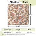 thumbnail image 2 of 36x36 Square Table Cover in Bohemian Print, Elastic Floral Tablecloth for Outdoor Patio and Indoor Kitchen Dining, 2 of 6
