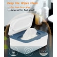 thumbnail image 2 of Wipes Dispenser, Wipe Holder for Baby & Adult,  Refillable Wipe Container, Keeps Wipes Fresh, One-Handed Operation. Non-Slip, Easy Open/Close Wipes Pouch Case-Blue, 2 of 6