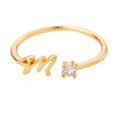 thumbnail image 1 of Kkkded Finger Ring Adjustable Electroplated Alphabet 26 - Letter Geometric Finger Ring - for Women, 1 of 7