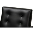 thumbnail image 5 of Baxton Studio Perris Mid-Century Modern Black Faux Leather Upholstered Walnut Wood Lounge Chair, 5 of 7