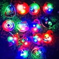 thumbnail image 5 of Monebena 12 pcs Halloween LED Necklace Bracelets Pumpkin Ghost Pirate Spider Eyeball Necklace Halloween Party Favor Light up Flashing Decoration Trick Treats Gift Bag Fillers for Women Men Family Pack, 5 of 8