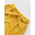 thumbnail image 7 of 6Y Little Girls Clothes 7 Years Little Girls 2PCS Summer Clothing Set Off-the-shoulder Solid Color Little Girls Short Sleeve Top Short Set Yellow, 7 of 7