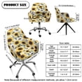 thumbnail image 7 of Whosucclay Sunflower Bee Print Curved Back Chair Slipcover, Removable Stretch Dining Chair Cover, Soft Kitchen Chair Cover, Modern Arc Shaped Armrest Counter Height Bar Stools Covers, 7 of 7