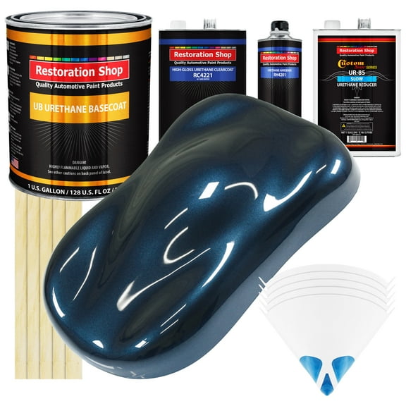 Moonlight Drive Blue Metallic SLOW Paint 1 Gal Kit URETHANE BASECOAT & Clearcoat