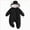 A39-Black, variant on Baby Winter Fleece Lined Romper Bear Ear Hooded Quilted Snowsuit Full Zipper Warm Jumpsuit Outfit